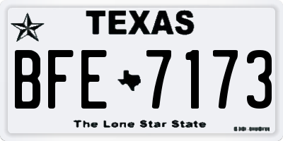 TX license plate BFE7173
