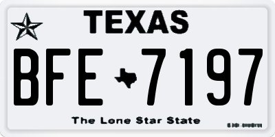TX license plate BFE7197