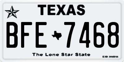 TX license plate BFE7468