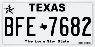 TX license plate BFE7682