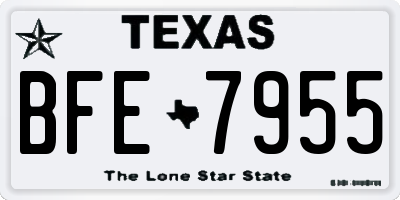 TX license plate BFE7955