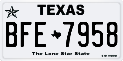 TX license plate BFE7958