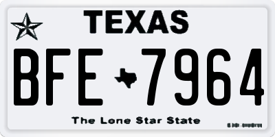 TX license plate BFE7964