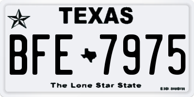 TX license plate BFE7975