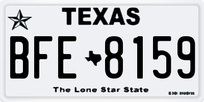 TX license plate BFE8159