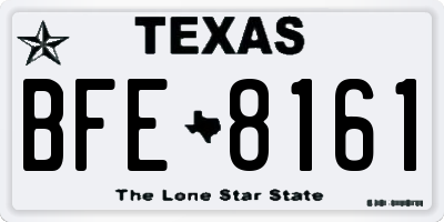 TX license plate BFE8161