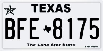 TX license plate BFE8175