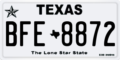 TX license plate BFE8872