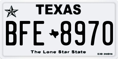 TX license plate BFE8970