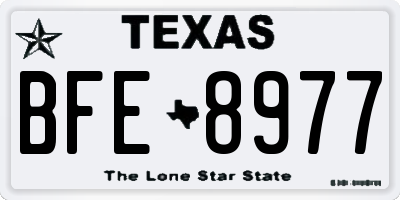 TX license plate BFE8977