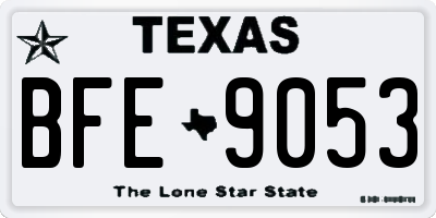 TX license plate BFE9053