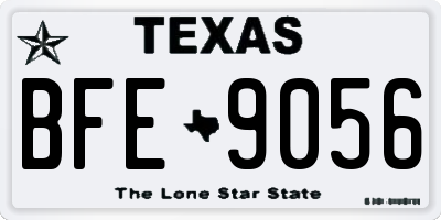 TX license plate BFE9056