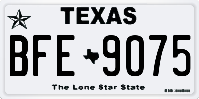 TX license plate BFE9075