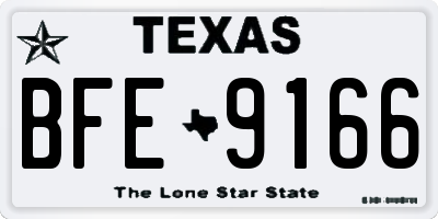 TX license plate BFE9166