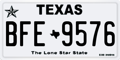TX license plate BFE9576