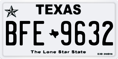 TX license plate BFE9632
