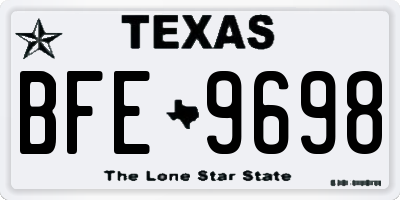 TX license plate BFE9698