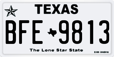 TX license plate BFE9813