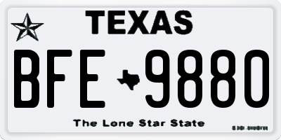 TX license plate BFE9880