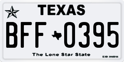 TX license plate BFF0395