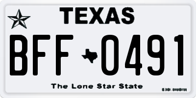 TX license plate BFF0491