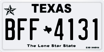 TX license plate BFF4131