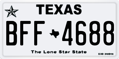 TX license plate BFF4688