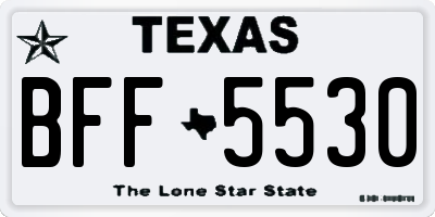 TX license plate BFF5530