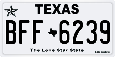 TX license plate BFF6239