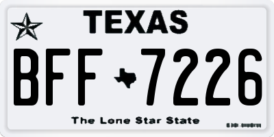 TX license plate BFF7226