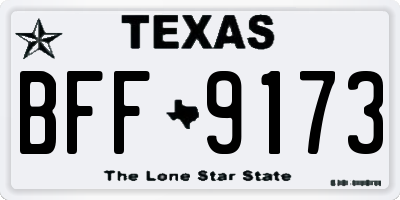TX license plate BFF9173