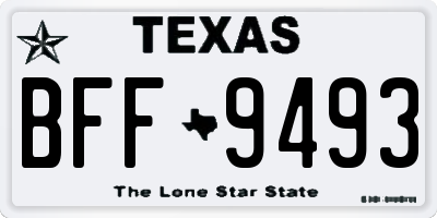 TX license plate BFF9493