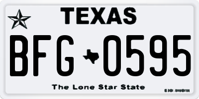 TX license plate BFG0595