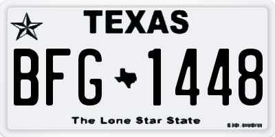 TX license plate BFG1448