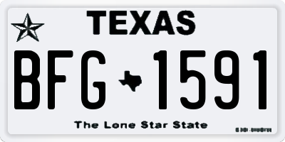 TX license plate BFG1591