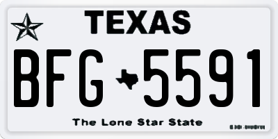 TX license plate BFG5591