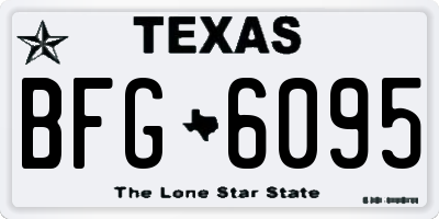 TX license plate BFG6095