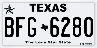 TX license plate BFG6280