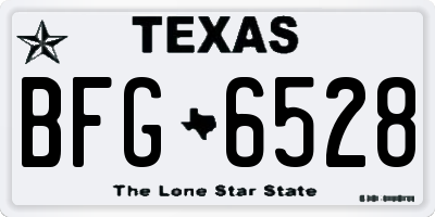 TX license plate BFG6528