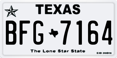 TX license plate BFG7164
