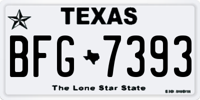 TX license plate BFG7393