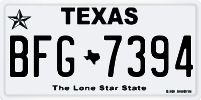 TX license plate BFG7394