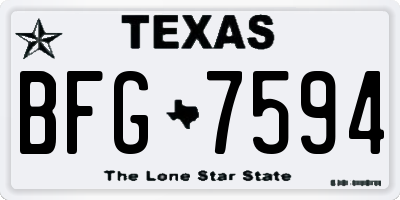 TX license plate BFG7594