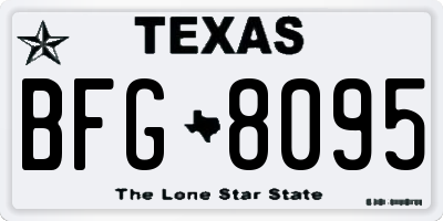 TX license plate BFG8095