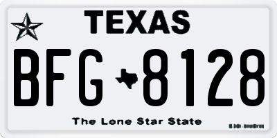 TX license plate BFG8128