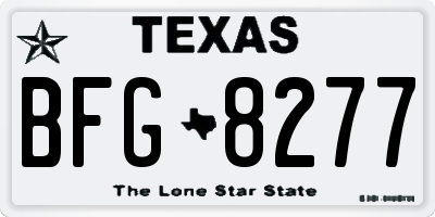 TX license plate BFG8277