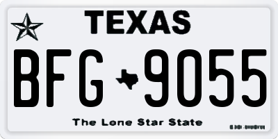 TX license plate BFG9055