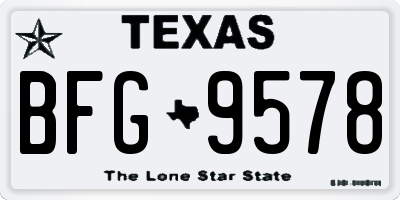 TX license plate BFG9578