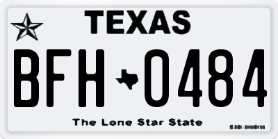 TX license plate BFH0484