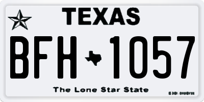 TX license plate BFH1057